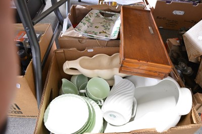 Lot 92 - Two boxes of ceramics and other items