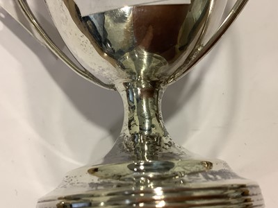 Lot 207 - A silver trophy cup and a silver christening cup