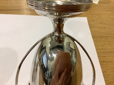 Lot 207 - A silver trophy cup and a silver christening cup