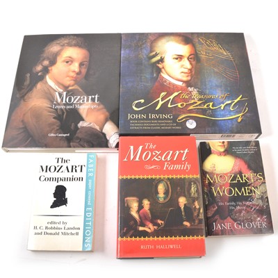 Lot 146 - Mozart - A box of bound sheet music and books, some 18th century items