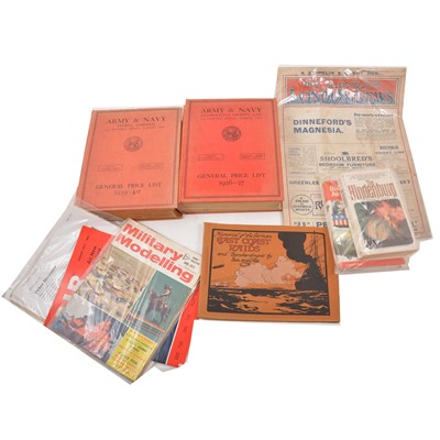 Lot 145 - Army & Navy Ltd General Price Lists 1920s and 1930s, plus WW1 Zeppelin-related ephemera.