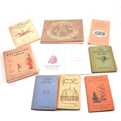 Lot 166 - A box of comic literature and ephemera, to include some first editions