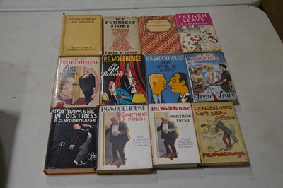 Lot 169 - A box of PG Wodehouse books, to include some first editions