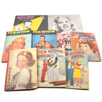 Lot 173 - A box of film and glamour magazines, plus two boxes of film annuals, 1920s to 1940s