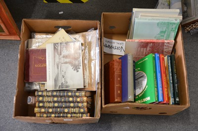 Lot 177 - Two boxes of books and ephemera on Northamptonshire
