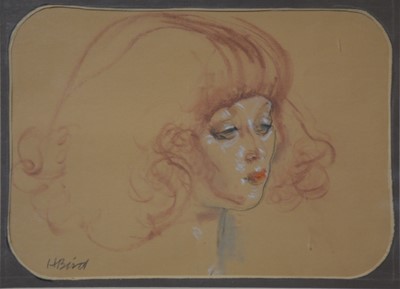 Lot 337 - Henry Bird - Pastel portrait; and Richard Barnard - Pair of watercolours.