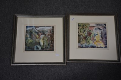 Lot 337 - Henry Bird - Pastel portrait; and Richard Barnard - Pair of watercolours.