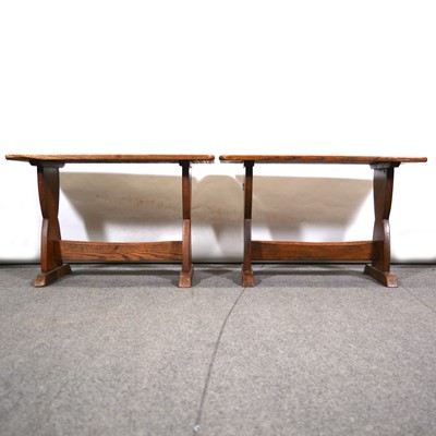 Lot 477 - Pair of oak side tables