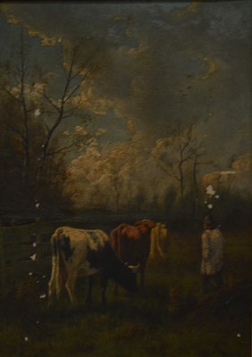 Lot 380 - W E Hulk, Farmer and cattle.