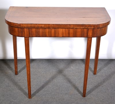 Lot 369 - George III mahogany card table