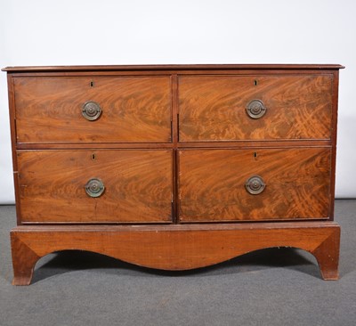 Lot 480 - Pair of George III mahogany chests of drawers