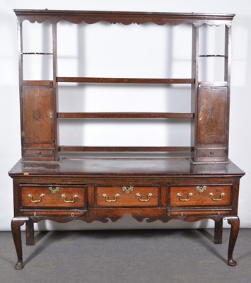 Lot 460 - George III oak dresser