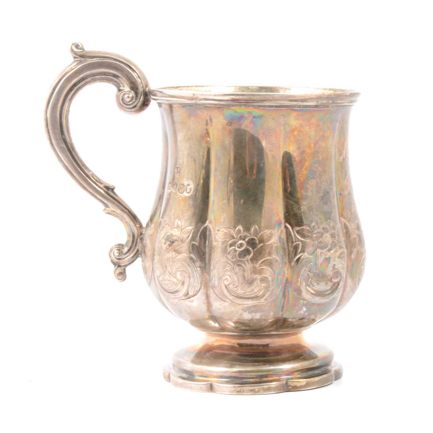 Lot 253 Silver christening mug, London 1838.