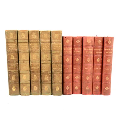 Lot 149 - Waverley Novels, Macmillan & Co Ltd, London 1906, and de Quincey's Works, A&C Black, Edinburgh 1889-90.