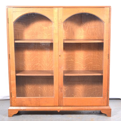 Lot 183 - Oak glazed bookcase