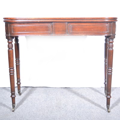 Lot 435 - George III mahogany tea table.