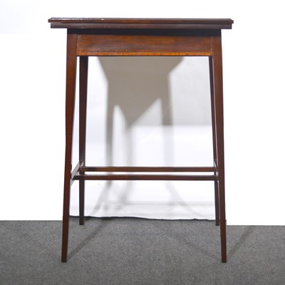 Lot 432 - Edwardian mahogany and inlaid card table.