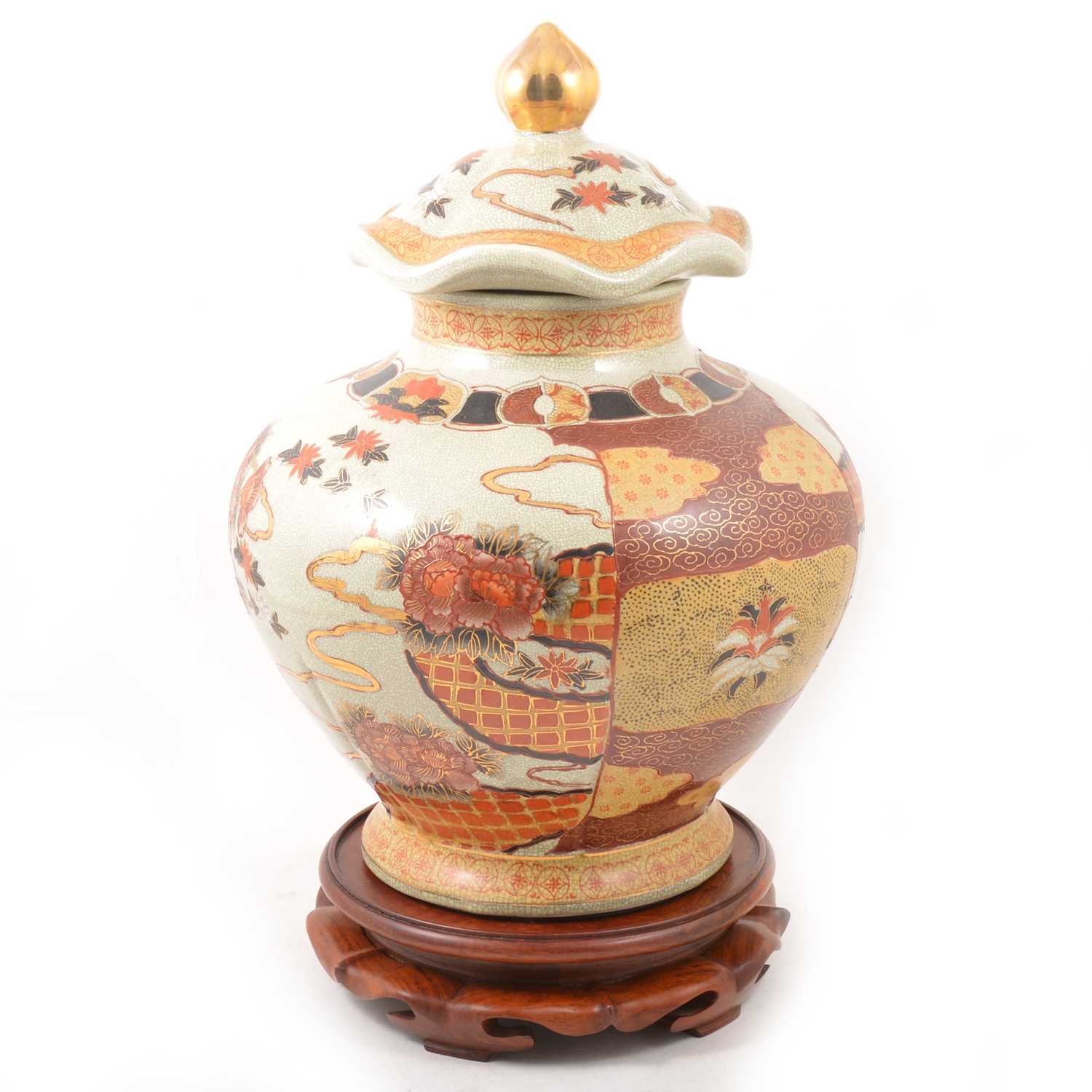 Lot 36 - A large Oriental covered storage jar.