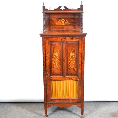 Lot 591 - Victorian rosewood music cabinet