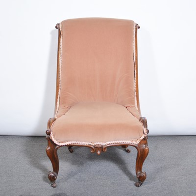 Lot 496 - Victorian rosewood nursing chair