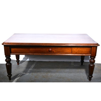 Lot 202 - A large Victorian mahogany topped table.