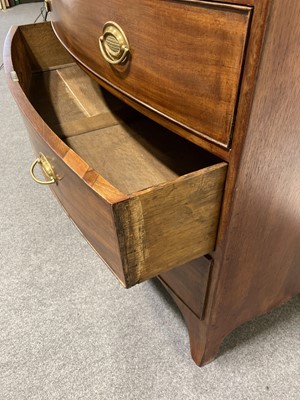 Lot 44 - A Victorian mahogany bowfront chest of drawers.