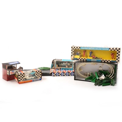 Lot 269 - Tri-ang Scalextric slot-car racing; a collection to include C/55 Vanwall, accessories and track