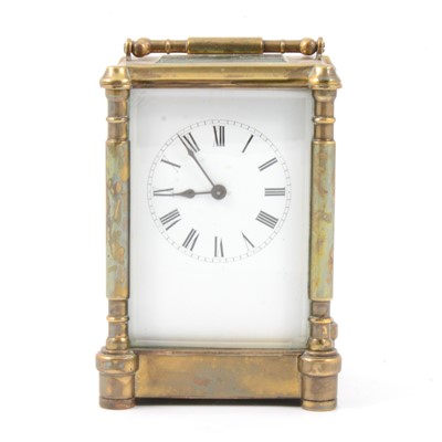 Lot 181 - Brass carriage clock