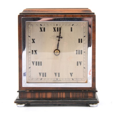 Lot 180 - Art Deco walnut mantel clock