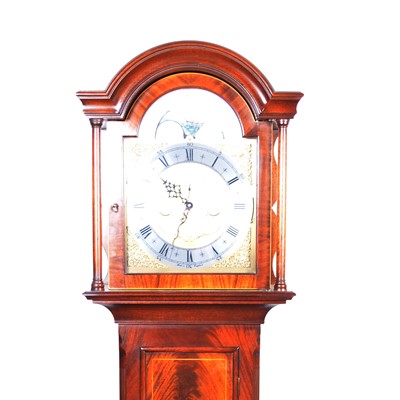Lot 158 - Modern mahogany longcase clock