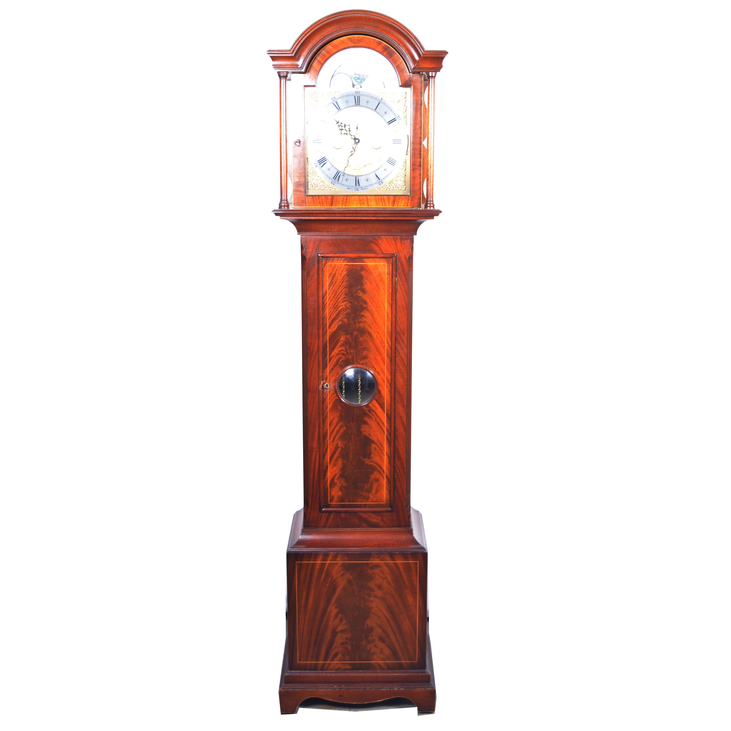 Lot 158 Modern mahogany longcase clock