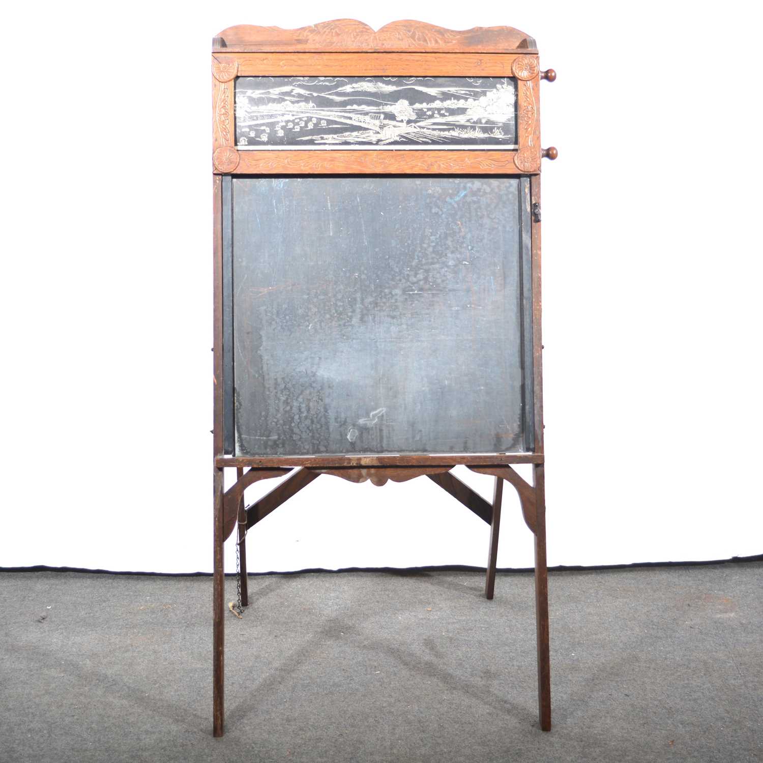 Lot 396 Child's chalkboard easel.