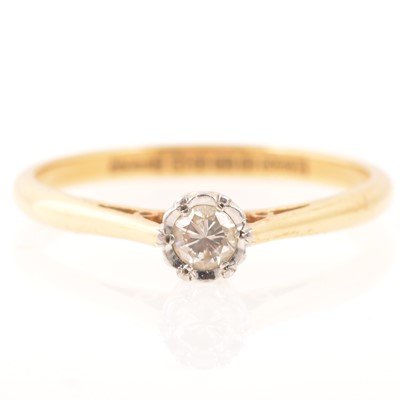 Lot 191 - Diamond solitaire ring.