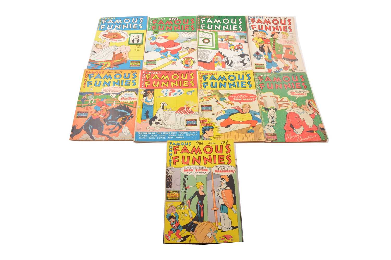 Lot 27 - Famous Funnies comics including no.172 to 186