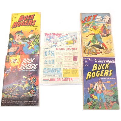 Lot 24 - Buck Roger comics and cast figures.
