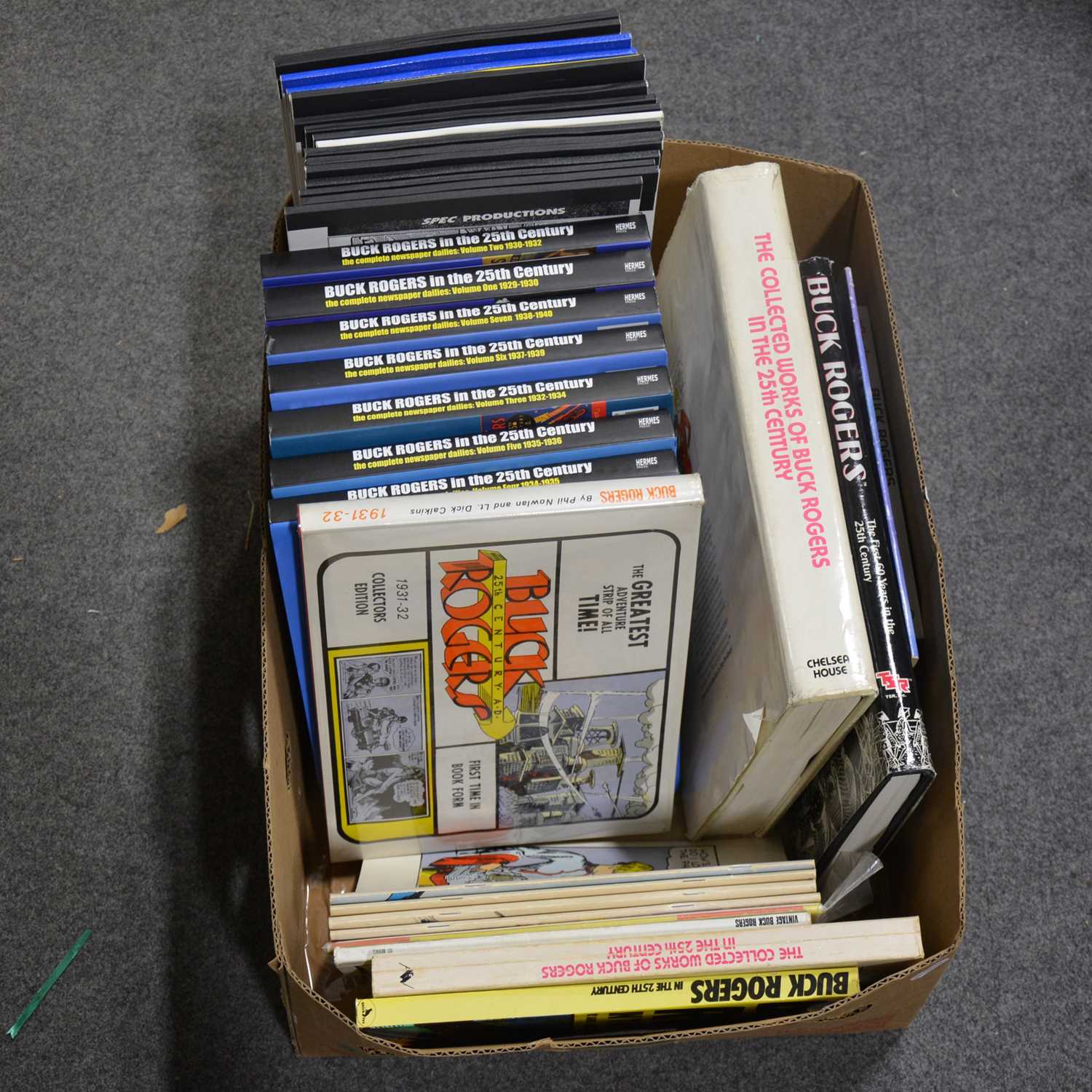 Lot 50 - Buck Rogers books and pre-print publications (one box)