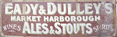 Lot 135 - Large enamelled sign, Eady & Dulley's, Market Harborough Ales and Stouts.