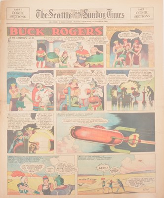 Lot 46 - Buck Rogers newspaper comic strip pages, 40 colour supplement pages 1935-1937