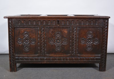 Lot 576 - Joined oak coffer