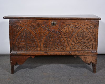 Lot 492 - Joined oak six plank coffer