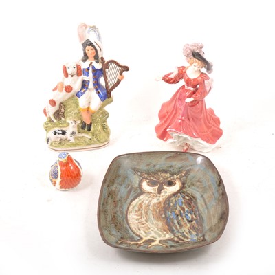 Lot 53 - Various ceramic figurines including Coalport, Doulton, and Continental porcelain.