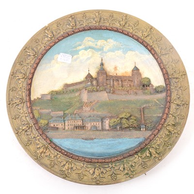 Lot 49 - Late 19th Century German wall plaque, 'Wubzpurg'