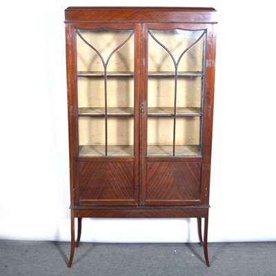 Lot 618 - Edwardian mahogany china cabinet, glazed doors...