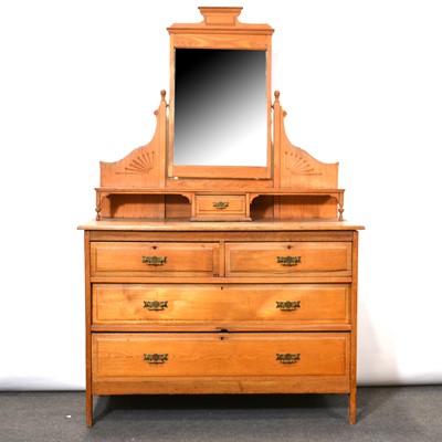 Lot 531 - Victorian stripped walnut dressing table and washstand