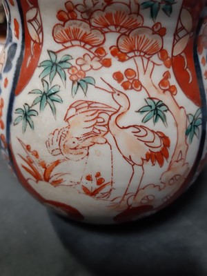 Lot 33 - Pair of Japanese Imari vases, and other vases.