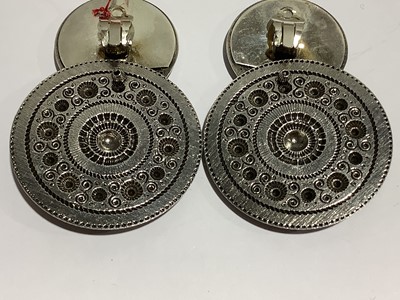 Lot 292 - Bold white metal vintage costume jewellery, Monet, Ciro, Sarah Coventry.