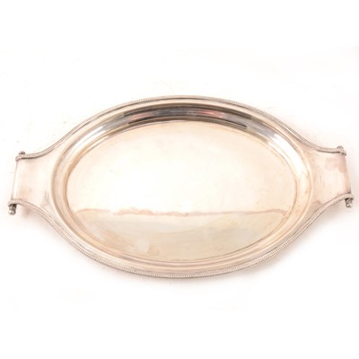 Lot 394 - A silver tray, Roberts & Belk, Sheffield 1926.