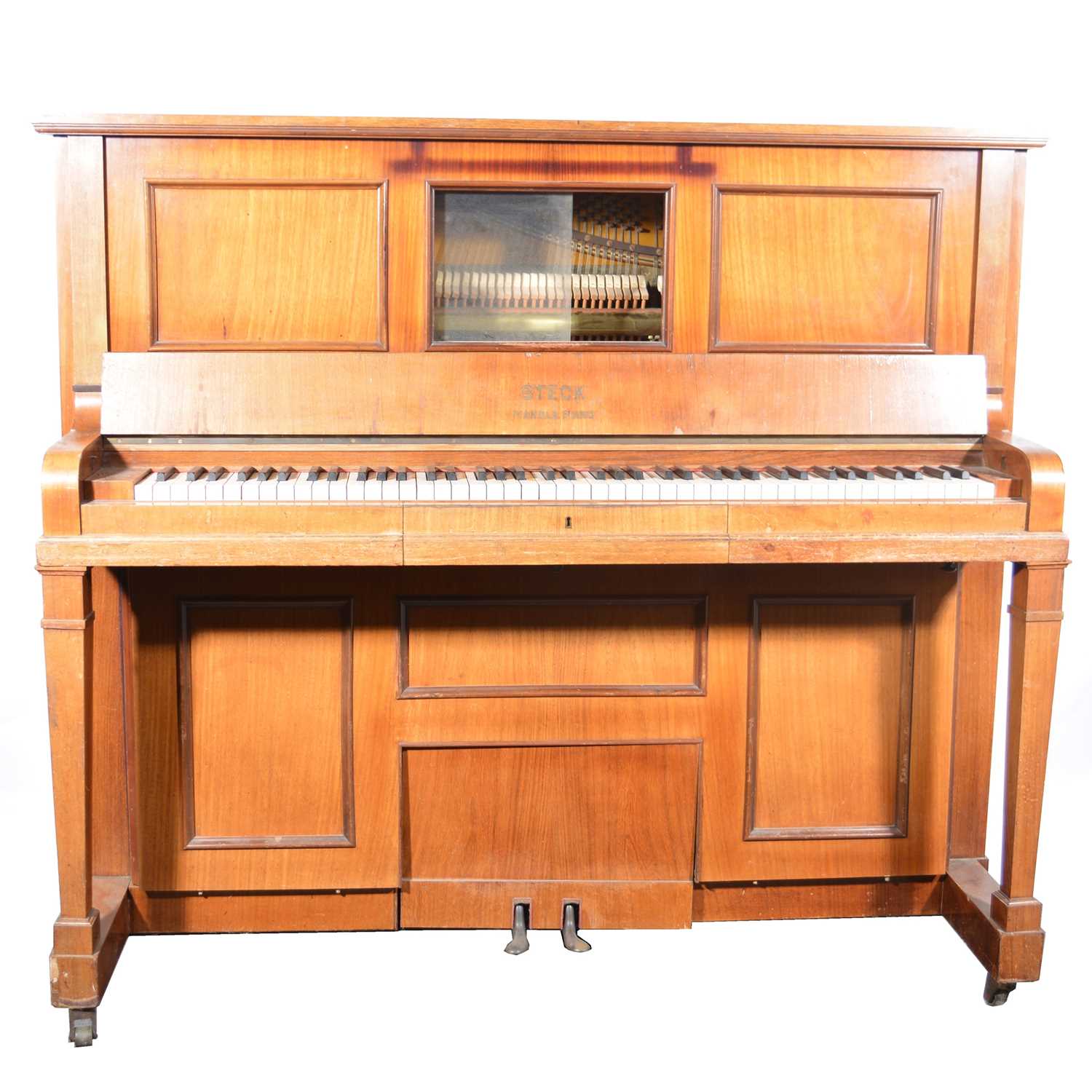 Lot 450 - A Steck upright Pianola Piano.