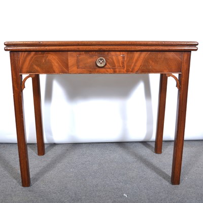 Lot 565 - George III mahogany fold over tea table