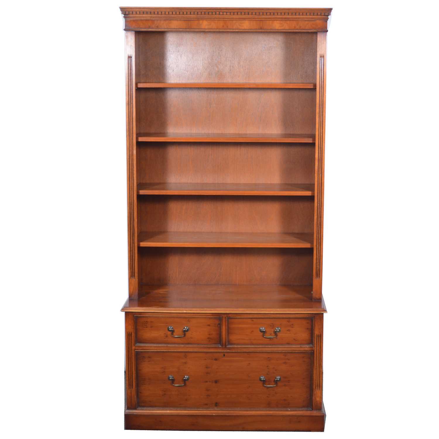 Lot 628 - Modern yew bookcase